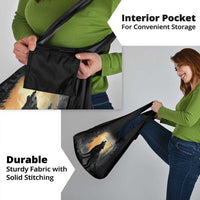 Personalized Estonia Grocery Bag Wolf Howling At The Moon