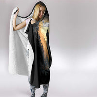 Personalized Estonia Hooded Blanket Wolf Howling At The Moon