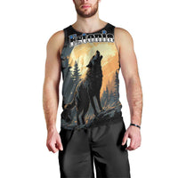 Personalized Estonia Men Tank Top Wolf Howling At The Moon - Wonder Print Shop