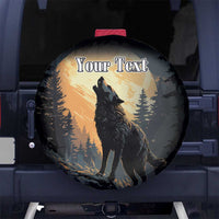 Personalized Estonia Spare Tire Cover Wolf Howling At The Moon - Wonder Print Shop