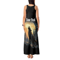 Personalized Estonia Tank Maxi Dress Wolf Howling At The Moon - Wonder Print Shop