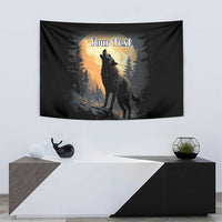 Personalized Estonia Tapestry Wolf Howling At The Moon - Wonder Print Shop