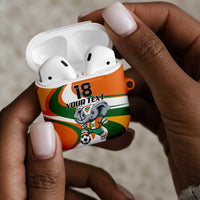 Custom Ivory Coast Football AirPods Case Les Elephants Mascot - Wonder Print Shop