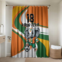 Custom Ivory Coast Football Bathroom Set Les Elephants Mascot - Wonder Print Shop