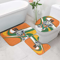 Custom Ivory Coast Football Bathroom Set Les Elephants Mascot - Wonder Print Shop