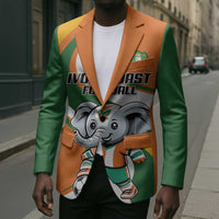 Custom Ivory Coast Football Blazer Les Elephants Mascot - Wonder Print Shop