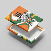 Custom Ivory Coast Football Canvas Wall Art Les Elephants Mascot - Wonder Print Shop