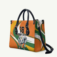Custom Ivory Coast Football Leather Bag Les Elephants Mascot - Wonder Print Shop