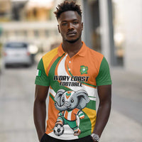 Custom Ivory Coast Football Polo Shirt Les Elephants Mascot LT18