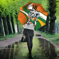 Custom Ivory Coast Football Umbrella Les Elephants Mascot - Wonder Print Shop