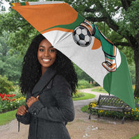 Custom Ivory Coast Football Umbrella Les Elephants Mascot - Wonder Print Shop