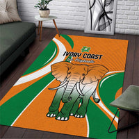Ivory Coast Football Area Rug Les Elephants Spirit - Wonder Print Shop