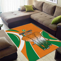 Ivory Coast Football Area Rug Les Elephants Spirit - Wonder Print Shop