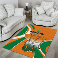 Ivory Coast Football Area Rug Les Elephants Spirit - Wonder Print Shop