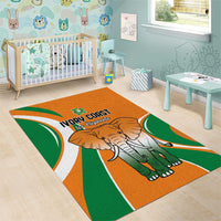 Ivory Coast Football Area Rug Les Elephants Spirit - Wonder Print Shop