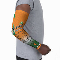 Custom Ivory Coast Football Arm Sleeves Les Elephants Spirit - Wonder Print Shop