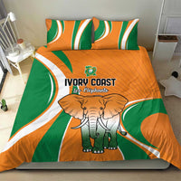 Ivory Coast Football Bedding Set Les Elephants Spirit - Wonder Print Shop