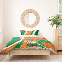 Ivory Coast Football Bedding Set Les Elephants Spirit - Wonder Print Shop