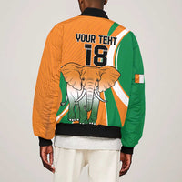 Custom Ivory Coast Football Bomber Jacket Les Elephants Spirit - Wonder Print Shop