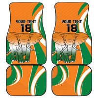 Custom Ivory Coast Football Car Mats Les Elephants Spirit - Wonder Print Shop