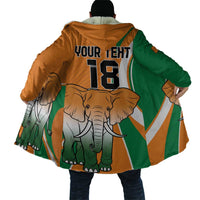Custom Ivory Coast Football Cloak Les Elephants Spirit - Wonder Print Shop