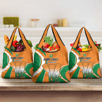 Ivory Coast Football Grocery Bag Les Elephants Spirit - Wonder Print Shop