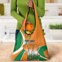 Ivory Coast Football Grocery Bag Les Elephants Spirit - Wonder Print Shop