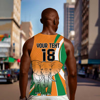 Custom Ivory Coast Football Men Tank Top Les Elephants Spirit - Wonder Print Shop