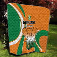 Ivory Coast Football Quilt Les Elephants Spirit - Wonder Print Shop