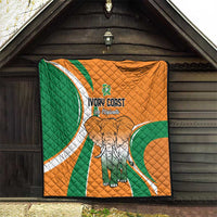 Ivory Coast Football Quilt Les Elephants Spirit - Wonder Print Shop