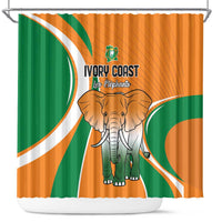 Ivory Coast Football Shower Curtain Les Elephants Spirit - Wonder Print Shop