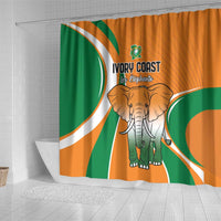 Ivory Coast Football Shower Curtain Les Elephants Spirit - Wonder Print Shop