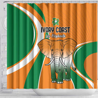 Ivory Coast Football Shower Curtain Les Elephants Spirit - Wonder Print Shop