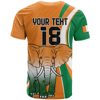Custom Ivory Coast Football T shirt Les Elephants Spirit LT18