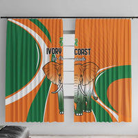 Ivory Coast Football Window Curtain Les Elephants Spirit - Wonder Print Shop