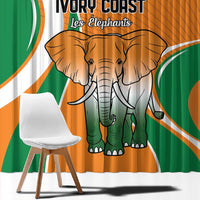 Ivory Coast Football Window Curtain Les Elephants Spirit - Wonder Print Shop