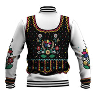 Vintage Polish Gorsecik Baseball Jacket Slavic Floral Folk Art