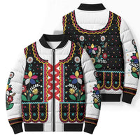 Vintage Polish Gorsecik Bomber Puffer Jacket Slavic Floral Folk Art