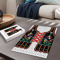Vintage Polish Gorsecik Puzzle Slavic Floral Folk Art