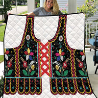 Vintage Polish Gorsecik Quilt Slavic Floral Folk Art