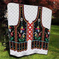 Vintage Polish Gorsecik Quilt Slavic Floral Folk Art