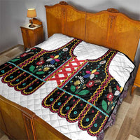 Vintage Polish Gorsecik Quilt Slavic Floral Folk Art