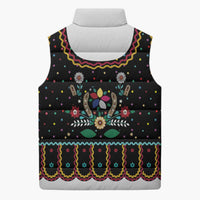 Vintage Polish Gorsecik Sleeveless Puffer Jacket Slavic Floral Folk Art