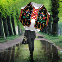 Vintage Polish Gorsecik Umbrella Slavic Floral Folk Art