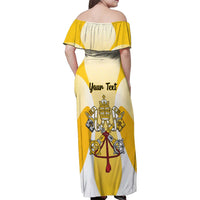 Personalized Holy See - Vatican City Family Matching Off Shoulder Maxi Dress and Hawaiian Shirt Sporty Style