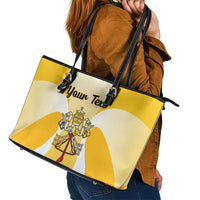 Personalized Holy See - Vatican City Leather Tote Bag Sporty Style