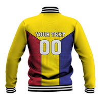 Custom Andorra Coat Of Arms Baseball Jacket Narcissus Poeticus Flowers Flag Style