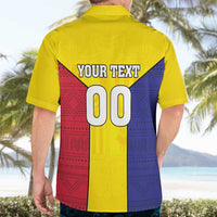 Custom Andorra Coat Of Arms Hawaiian Shirt Narcissus Poeticus Flowers Flag Style