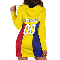 Custom Andorra Coat Of Arms Hoodie Dress Narcissus Poeticus Flowers Flag Style