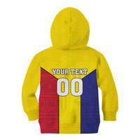 Custom Andorra Coat Of Arms Kid Hoodie Narcissus Poeticus Flowers Flag Style